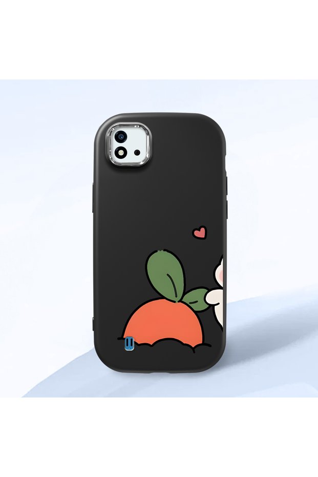 Realme C20/C20A Compatible Shock-Absorbing Camera Protected Black Silicone Case Dual Model