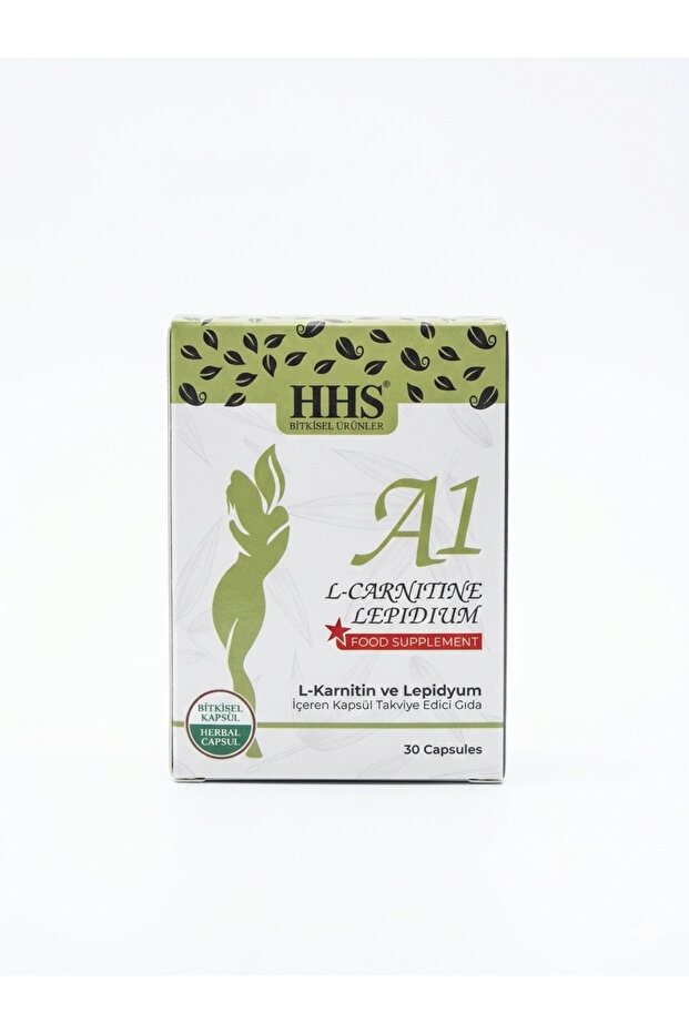 مكمل غذائي عشبي من HHS A1 يحتوي على إل-كارنيتين وليبيديوم – 30 كبسولة