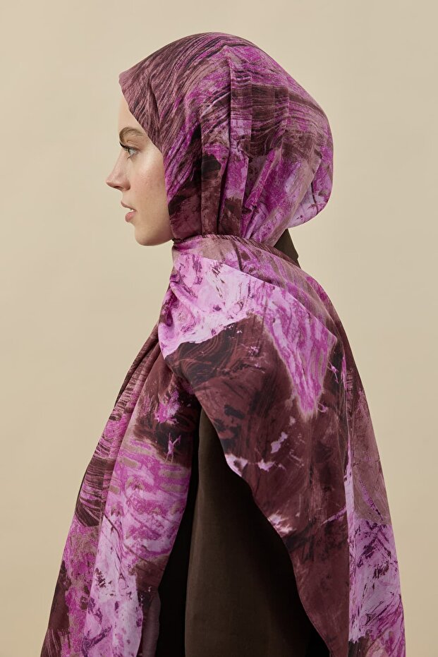 Palette Pattern Vio Light Shawl - 3