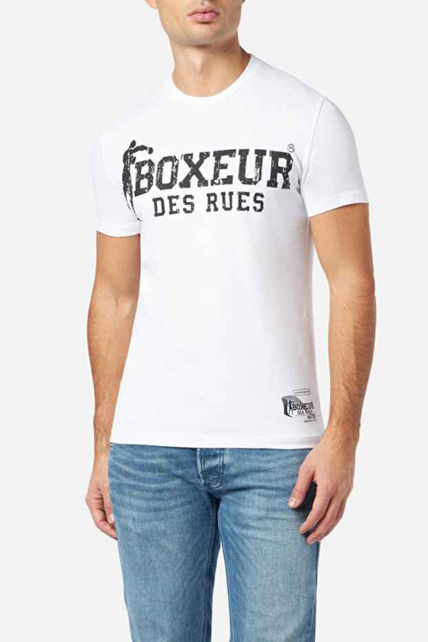 Iconica White T-Shirt with Black Logo