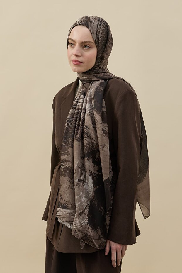 Palette Pattern Vio Light Shawl - 1