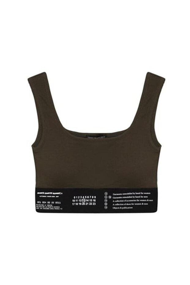 Rubber Detailed Crop Top Athlete