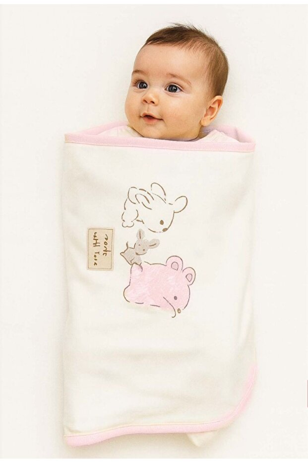 Bistyle Blanket Combed Cotton with You Family Beige - Ecru