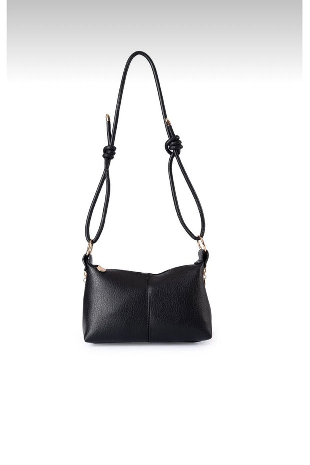 Women's Washing Soft Faux Leather Knitted Strap Shoulder Bag