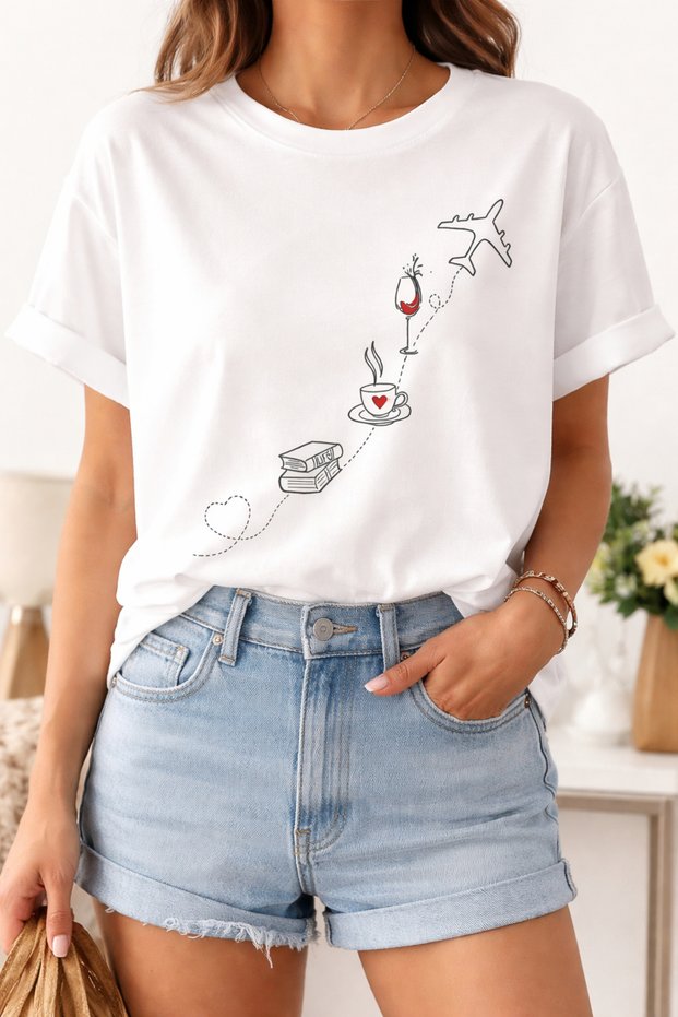 Holiday Themed Printed Cotton Pack Relaxed Fit Round Neck Unisex T-Shirt