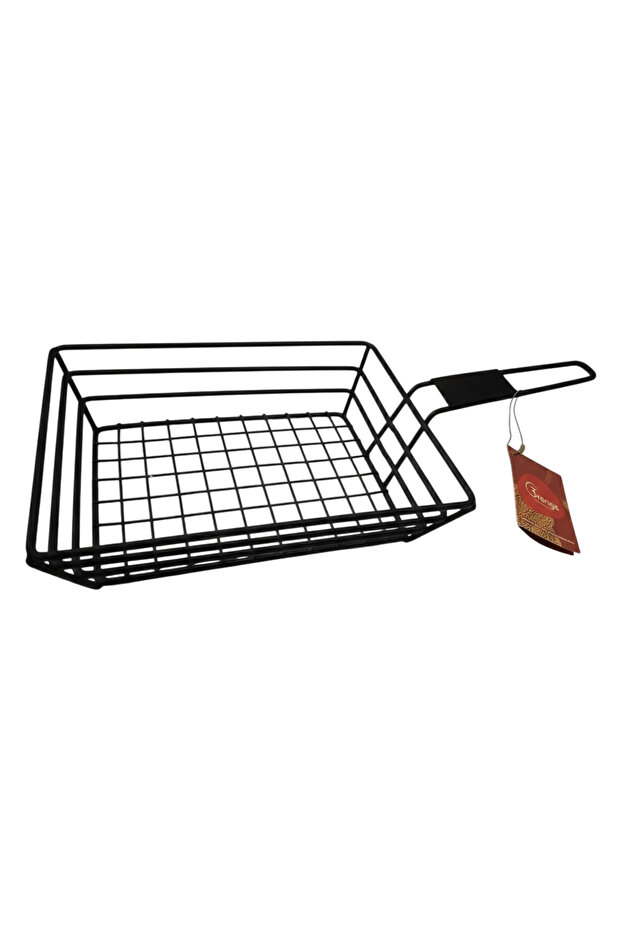 Rectangular Presentation Basket with Stainless Wire Handles 20X15X5 cm