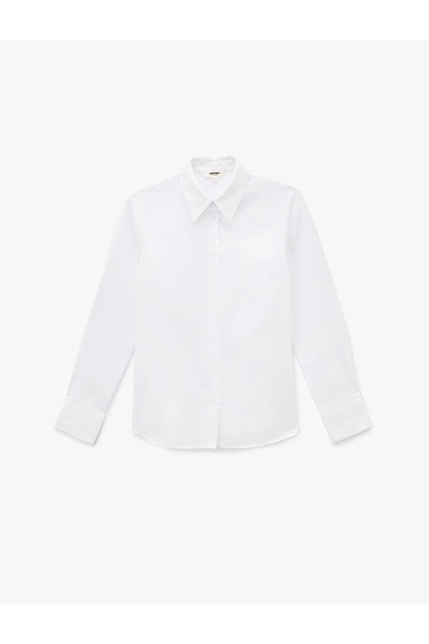 White Women Cotton Shirt