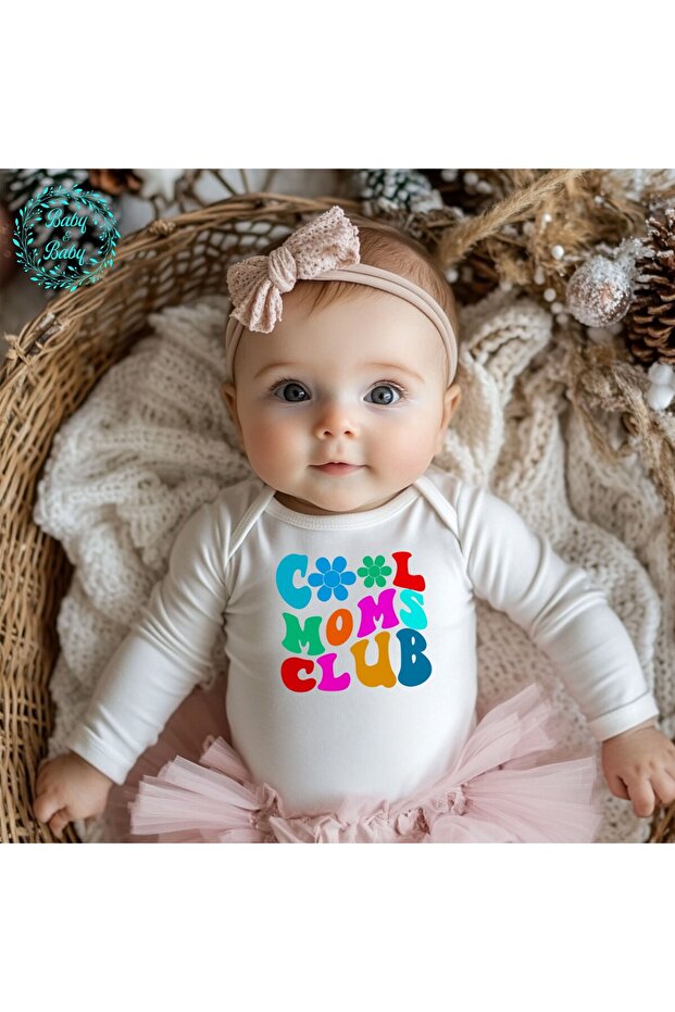Cool Mom Clup Gift Packaged Long Sleeve Snap Fastener Baby Bodysuit