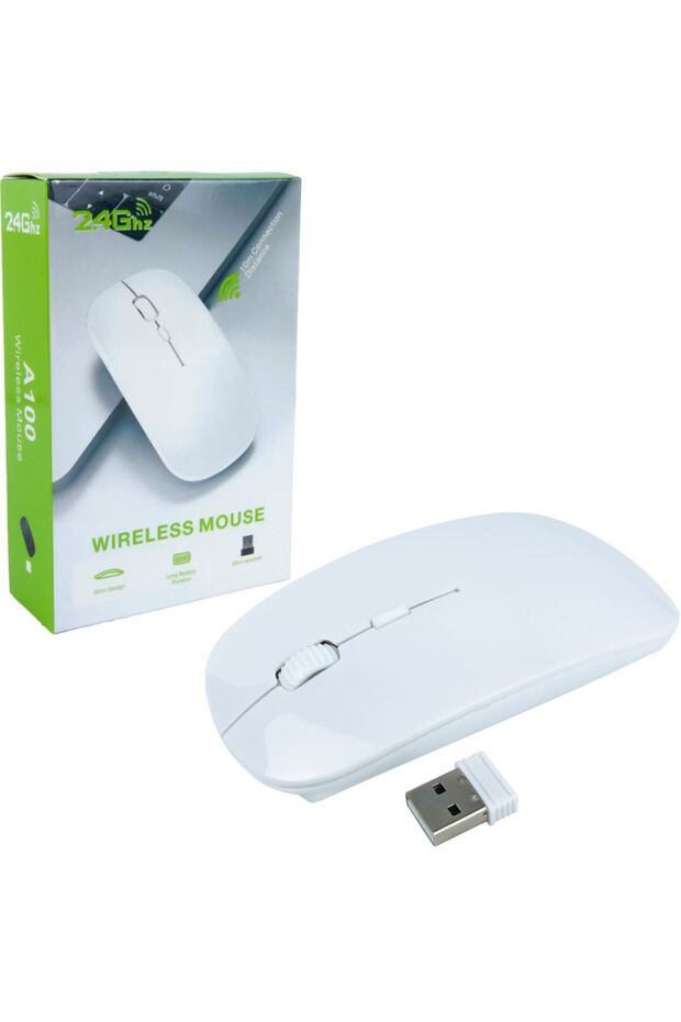 Beyaz Kablosuz Mouse Wireless Mouse - 1