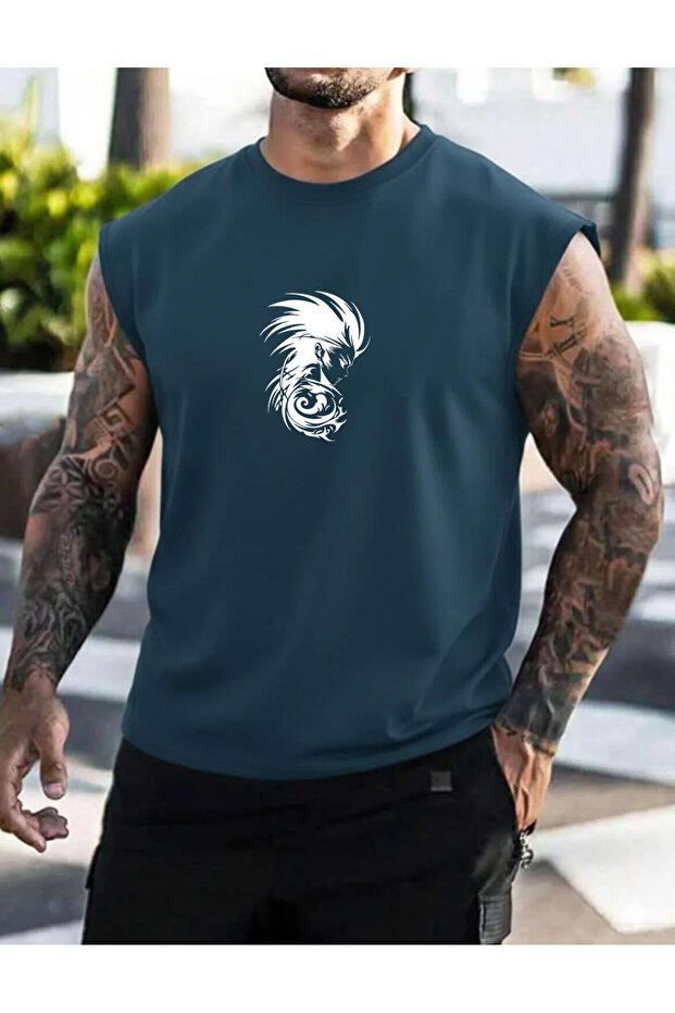 Anime Boy B Printed Men's Zero Sleeve Clothing Sports Wear O Oversized Tshirt