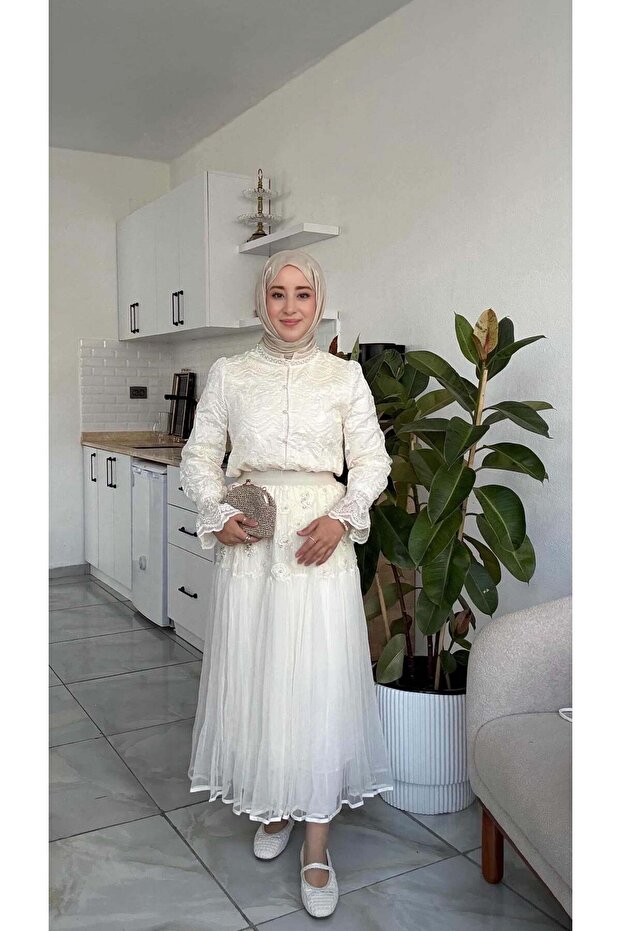 TÜL TAŞLI ETEK - 3