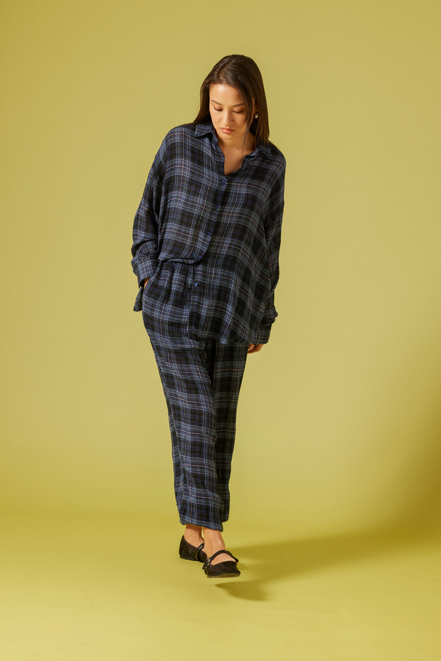Checked Balon Pantolon