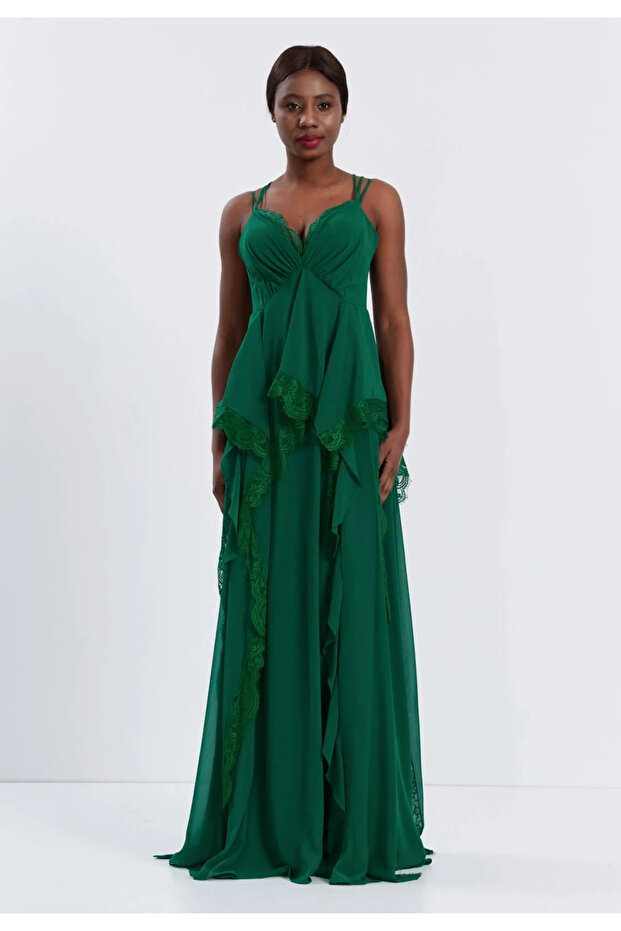 Rochie lunga Luna verde - 2