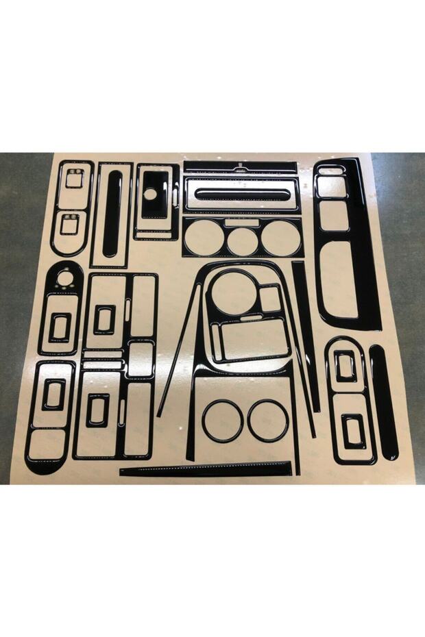 Volkswagen Bora Console/Maun Finish 1998+ 30 Pieces Full Set Piano Black Glossy Black