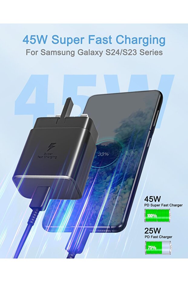 محول شحن سامسونج فائق السرعة بقوة 45 واط - 2