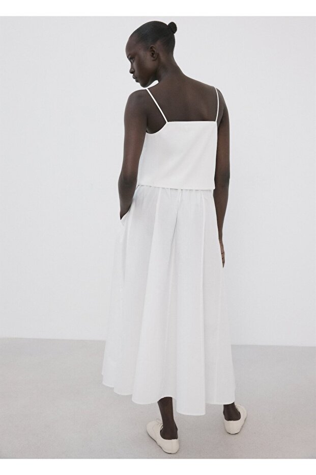 Pamuklu cropped bluz - 4