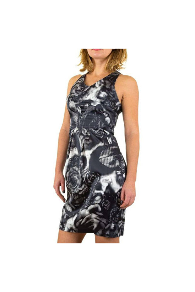 Rochie P506, neagră, - 1