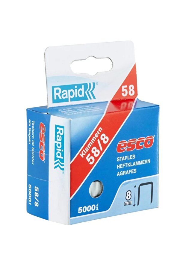 Esco 58/8mm Fine Wire Staples 5000pcs – Code 468080050