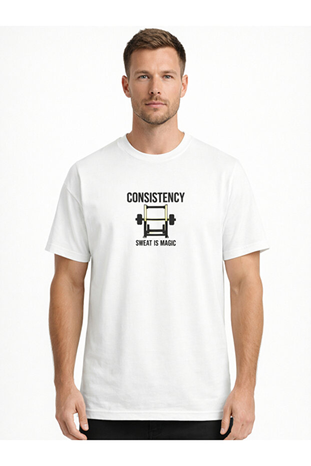 Men's White Oversized Design Printed Stylish T-Shirt in Pack of Cotton