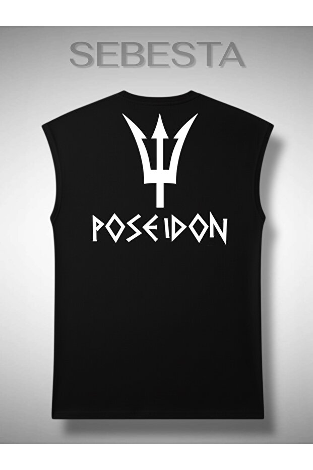 Poseidon Printed Cotton Lu 0 Yaka Premium Oversized Sportsman Top