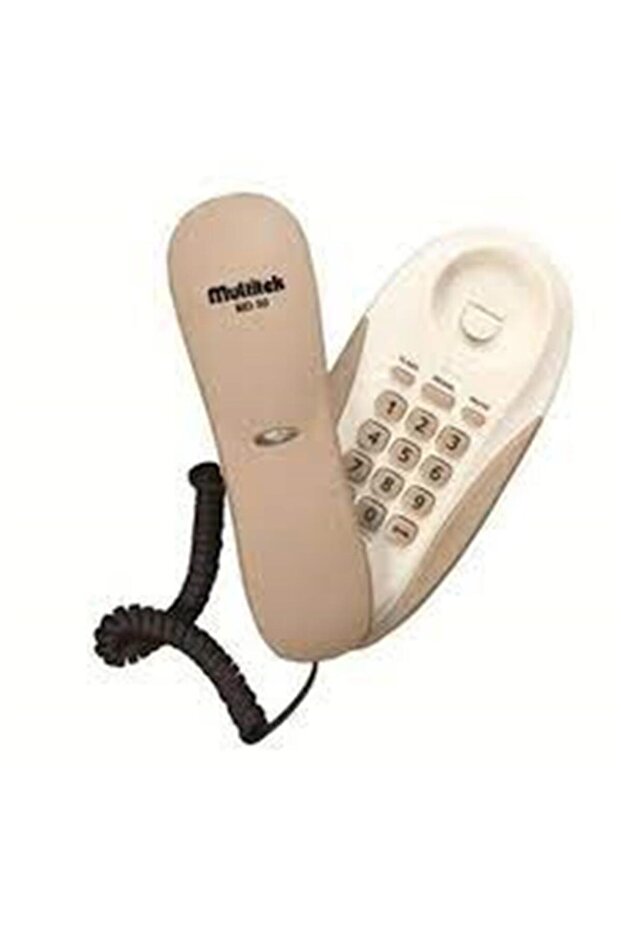 MD-50 Krem Kablolu Duvar Telefonu - 1