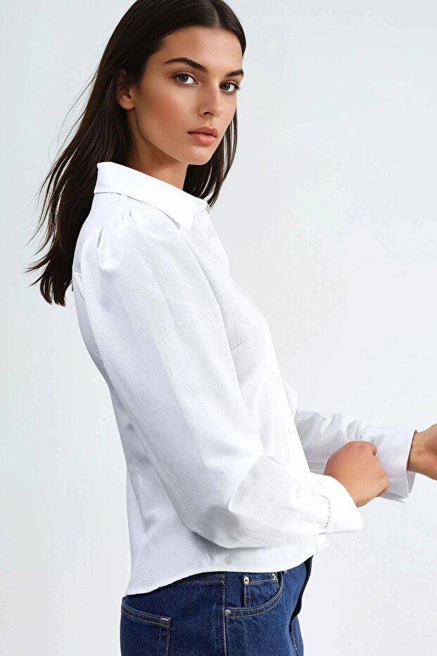 Busem Buttoned Plain Poplin Shirt - 5