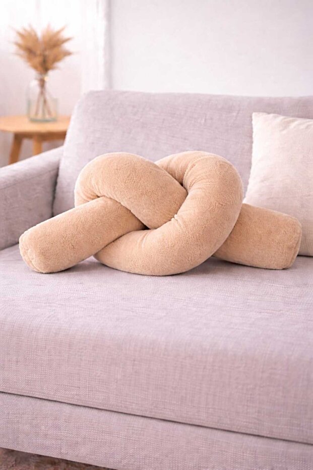 Welsoft Fleece Plush Knots Pillow Decorative Knots Cushion Soft-Textured
