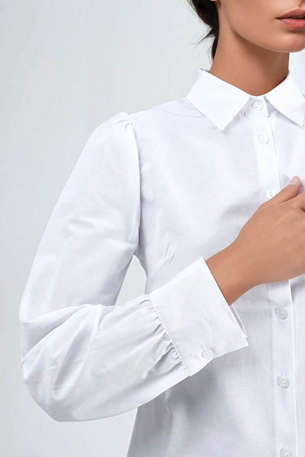 Busem Buttoned Plain Poplin Shirt - 6