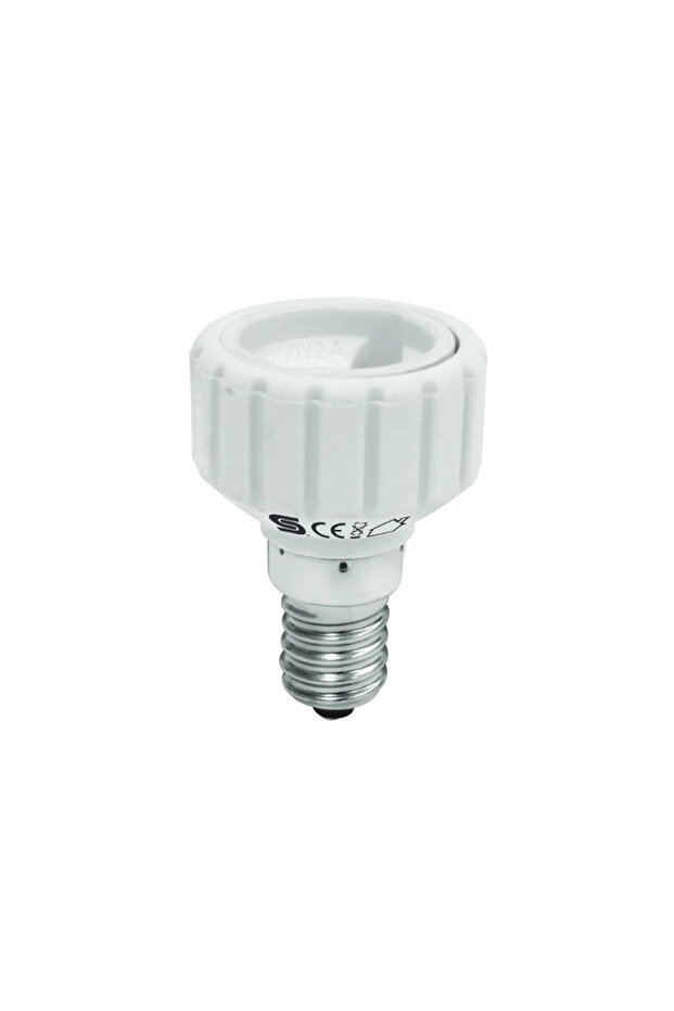 Adaptor soclu bec E14/ GU10, plastic - 1