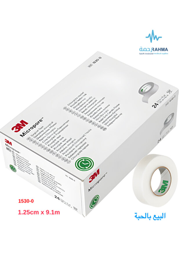 شريط جراحي دقيق المسام من 3M، 1.25 سم × 0.1 سم 24 قطعة