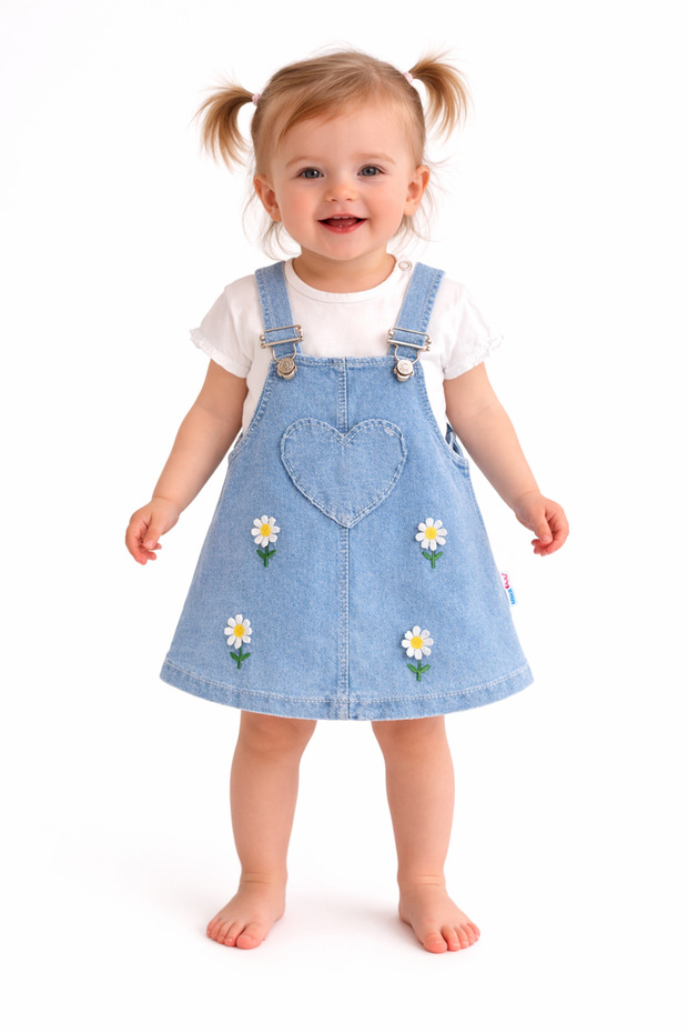 Baby Girl Salopet / Salopet Baby Girl Set Floral Baby Girl Salopet 2-Piece Set 9-12-18-24 Months