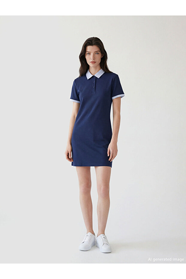 Shirt Collar Short Sleeve Dress