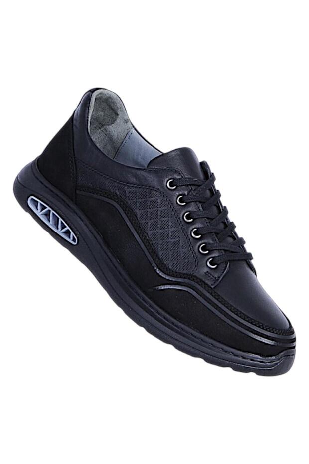 9318 Black Nubuck Men's Casual Sports Shoes