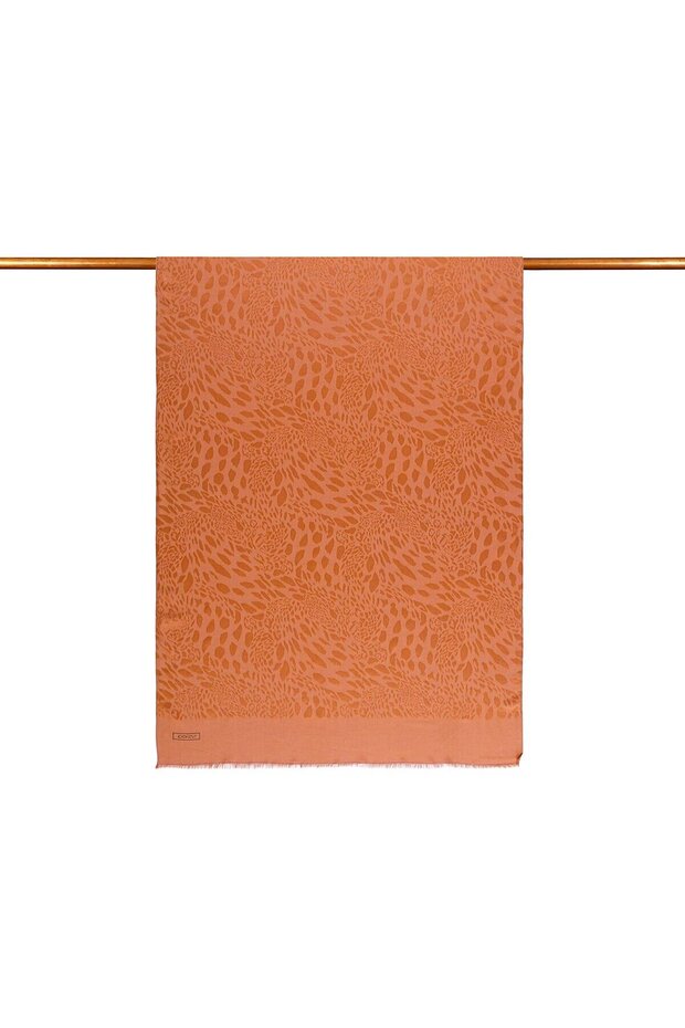 Monogram Shawl - Vahra Patterned - Copper - 2