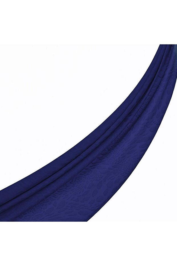 Monogram Shawl - Vahra Patterned - Cobalt Blue