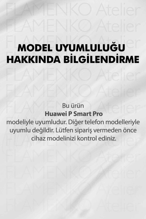 Huawei P Smart Pro Compatible Palmiye Patterned Transparent Phone Case - 2