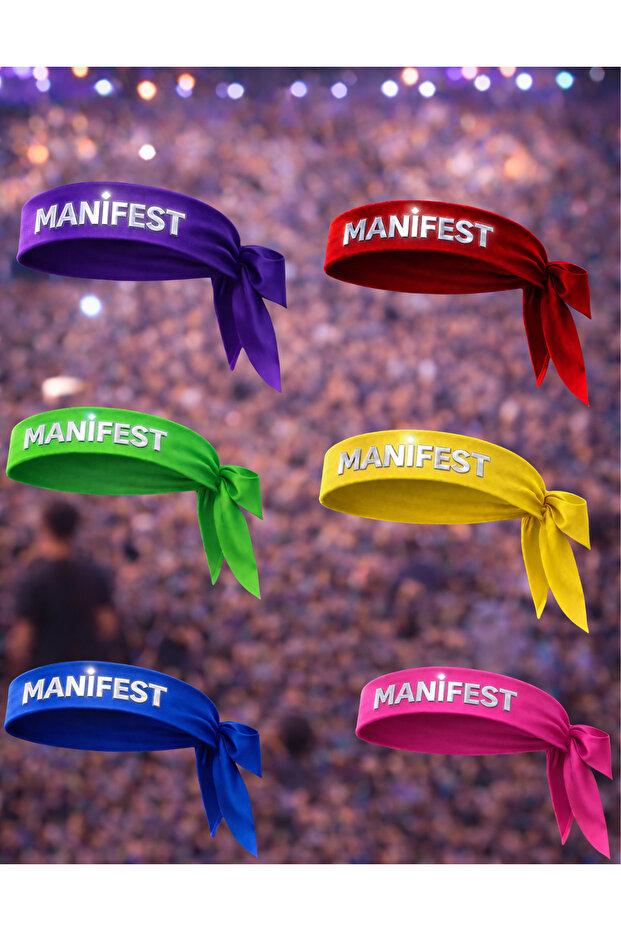 Manifest Concert Bandana Reflective Light-Glowing in the Light 6-Pack Silk in Ribbon
