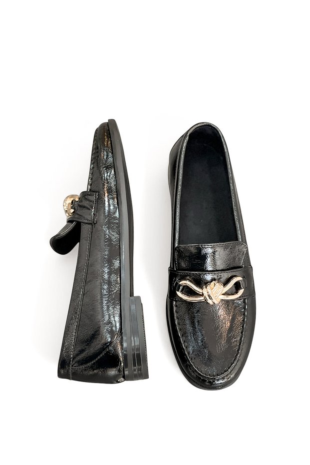 Women's Black Loafers Orthopedic Sole New Season Casual S600 with Accessories