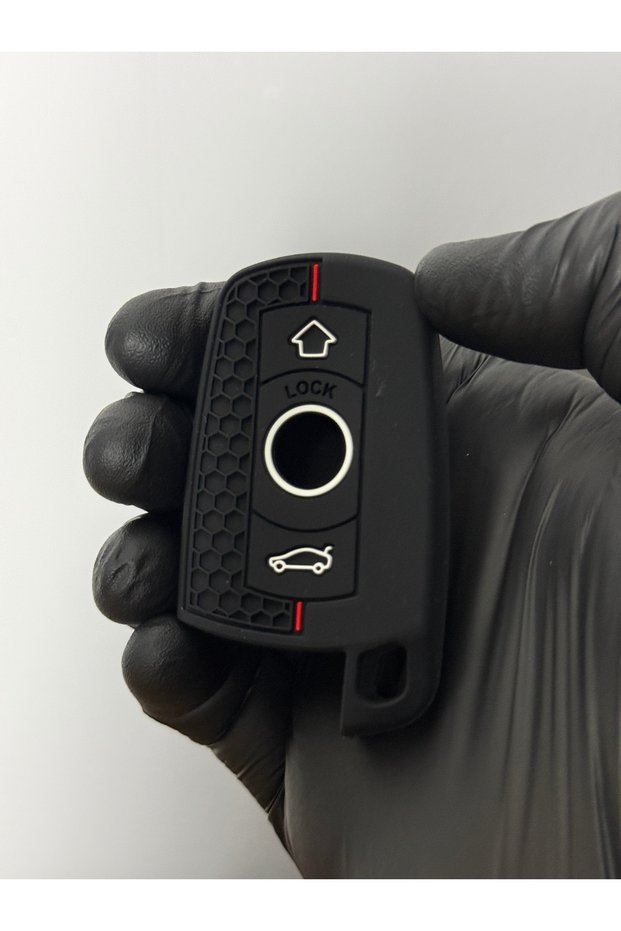 For Bmw X5 E60 E90 E Series Smart 3-Button Honeycomb Patterned Key Remote Protection Case Red