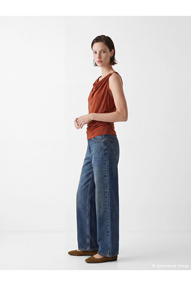Lcw Jeans Indigo Baggy Fit Women's Jean Pants