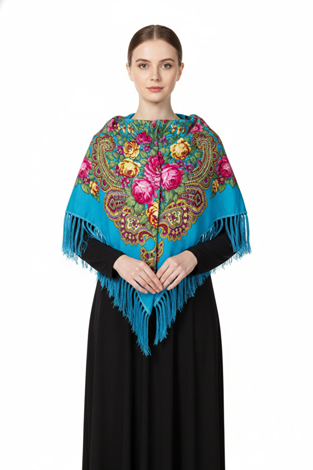 - Imperial Azure Russian Shawl