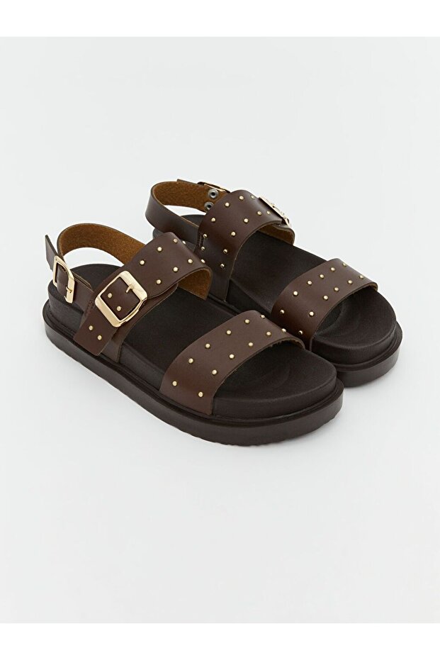 Leather Look Girl's Sandals