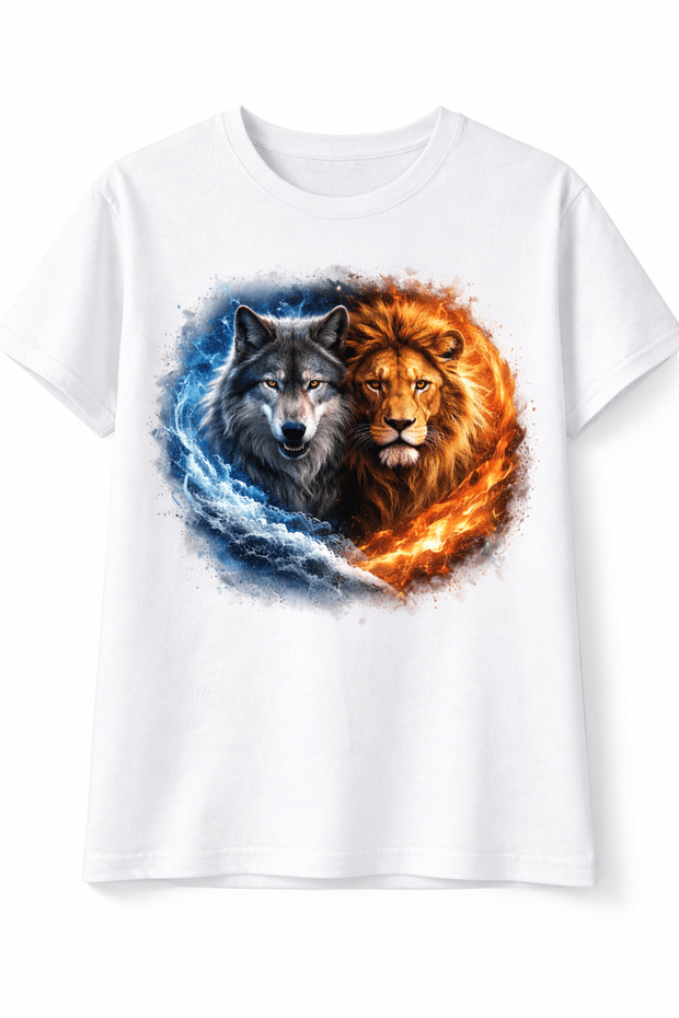 Kurt Aslan Printed White Oversized Unisex T-Shirt Basic Comfortable Fit Daily Tshirt
