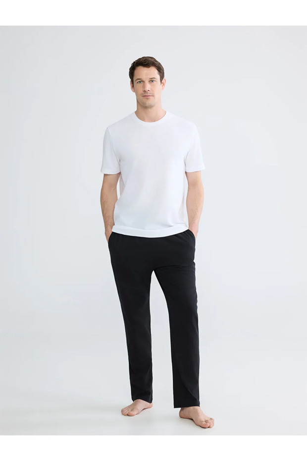 Black Standard Fit Men's Pajama Bottoms