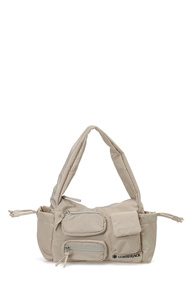 Prst Cok Pocketed Omz 6Fx Beige Women's Shoulder Bag