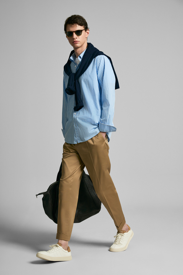 Marco Erkek Basic Gömlek Regular Fit Mavi - 4