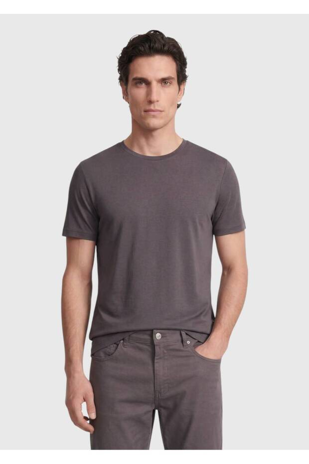 Mürdüm Düz Sweatshırt - 1