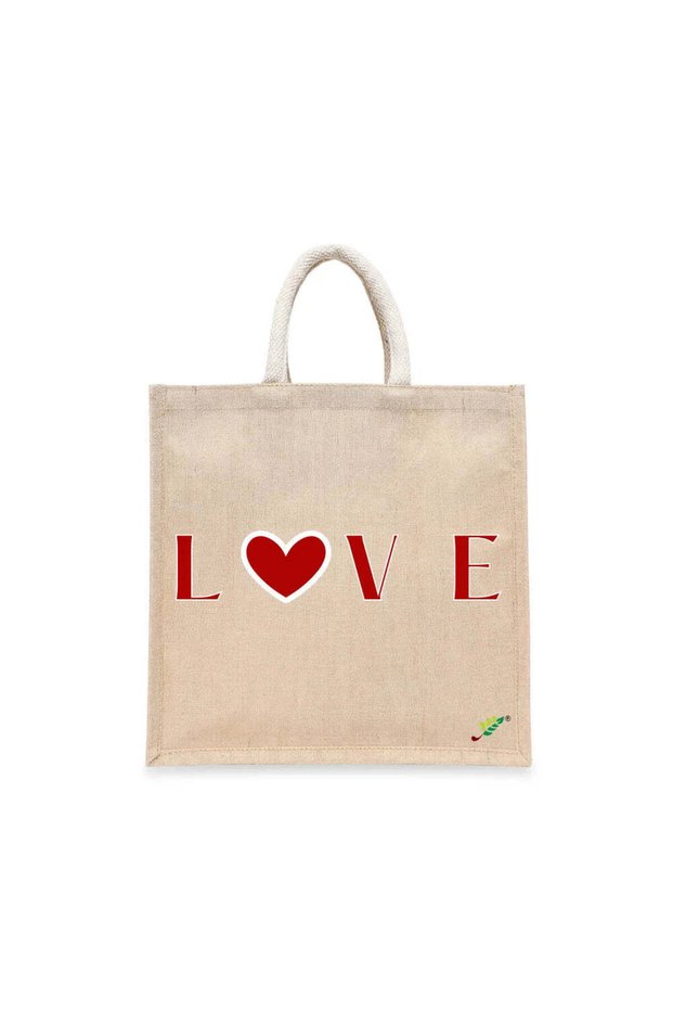 Tote Bag - Love Printed Stylish Carry-All Cotton Tote Set of 01
