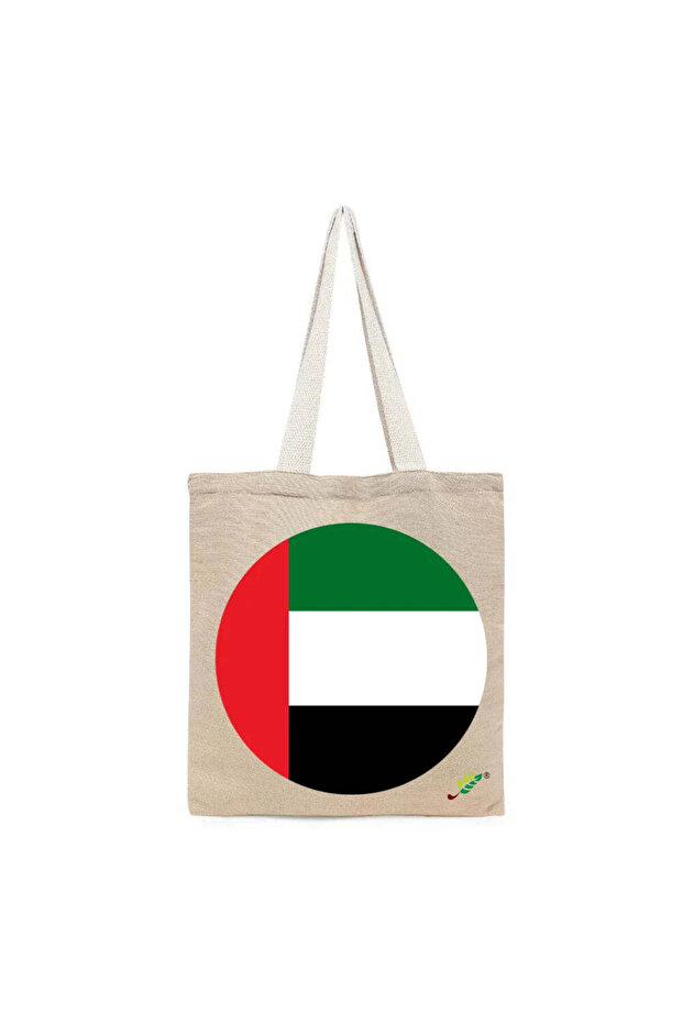 Tote Bag - UAE Flag Printed Stylish Carry-All Cotton Tote Set of 01