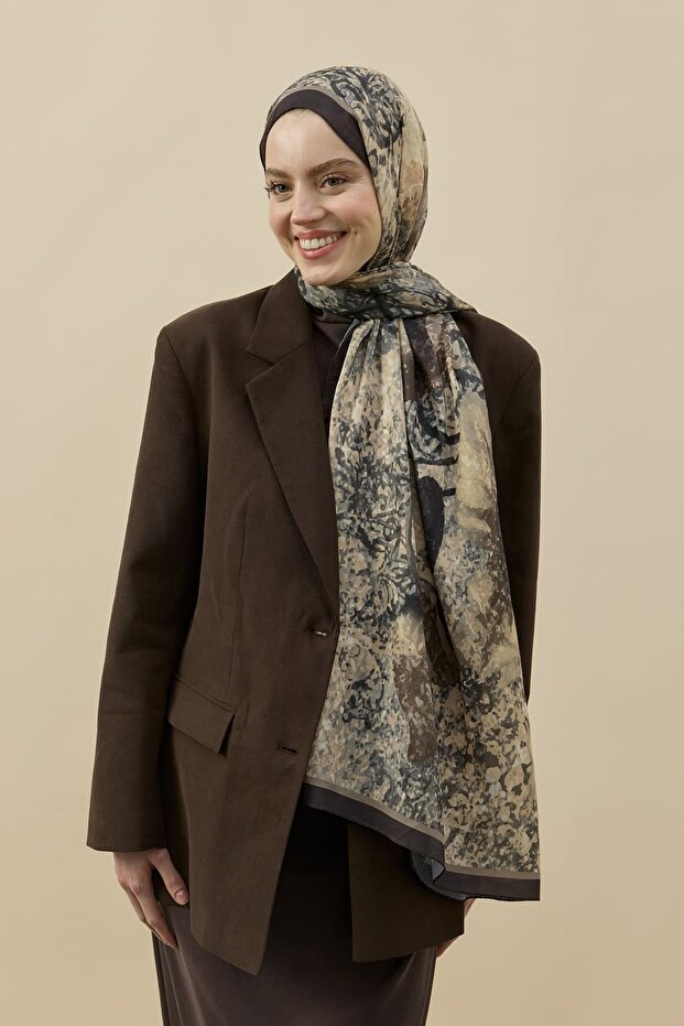 Fleur Pattern Liva Modal Shawl